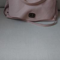 borsa postina vera pelle italiana colore rosa. 