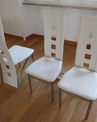 Set Sedie Moderne ecopelle/metallo