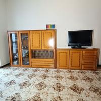 soggiorno in legno completo 