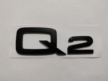 STEMMA Q2 NERO LUCIDO IN ABS LOGO EMBLEMA ADESIVO