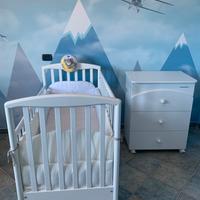 Lettino a sbarre e fasciatoio /como’ Foppapedretti