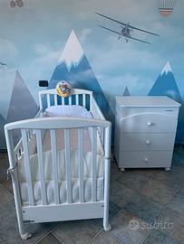 Lettino a sbarre e fasciatoio /como’ Foppapedretti