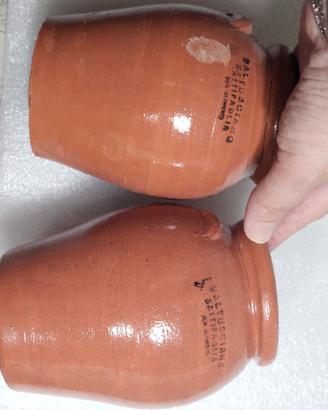 Coppia di Giarre in Terracotta Smaltata