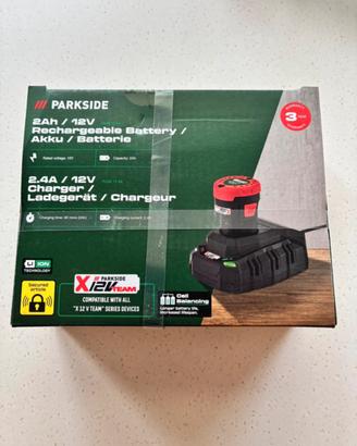 Batteria e caricabatterie 12v Parkside NUOVI