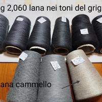 filati in lana toni grigio 