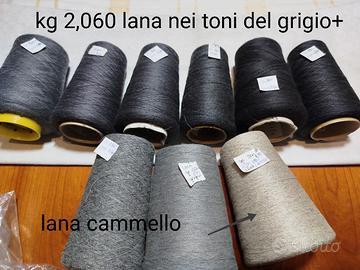 filati in lana toni grigio 