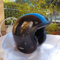 Casco vintage DMG glitterato in fibra di vetro