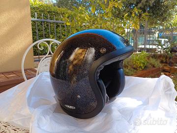 Casco vintage DMG glitterato in fibra di vetro