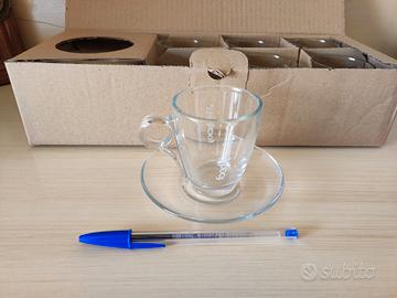 Set  6 Tazzine Vetro Ginseng o Caffè FoodNess