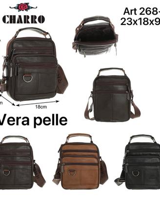 tracolle uomo vera pelle Charro