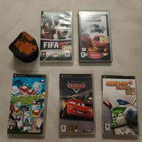 5 giochi PSP + custodie