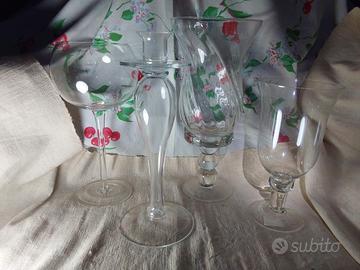 4 TERRARIUM/PORTACANDELE VETRO TRASPARENTE 