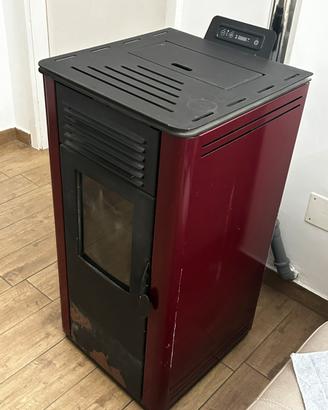 stufa a pellet funzionante