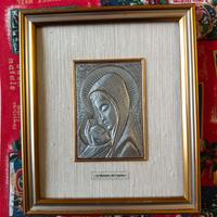 Quadro Madonna argento