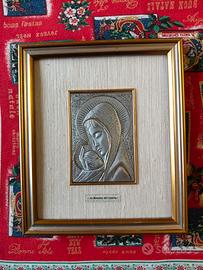 Quadro Madonna argento