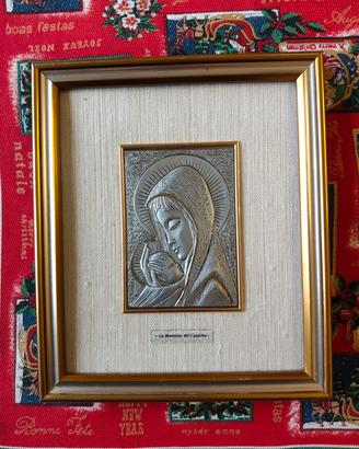 Quadro Madonna argento