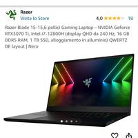 Razer Blade 15” in perfette condizioni 1300€