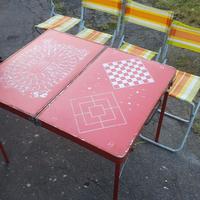 tavolino da picnic anni 70 vintage campeggio 4 sed
