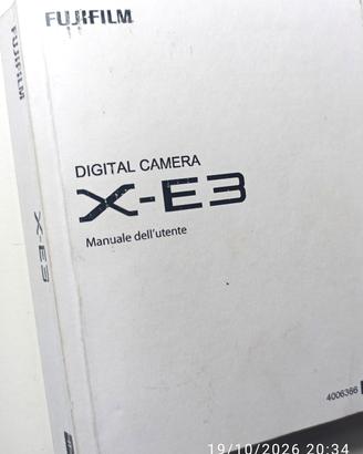 Manuale utente Fuji Fujifilm X-E3  XE3  ITALIANO! 