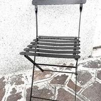 Sedia pieghevole Bistro in metallo nero