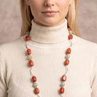 Collana cm 80 in Argento 925 e pietre dure, design