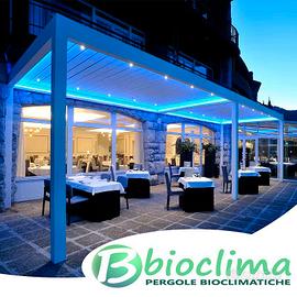 Pergola bioclimatica 6x4 m lamelle motorizzata LED