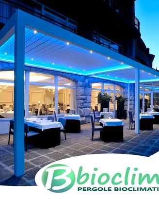 Pergola bioclimatica 6x4 m lamelle motorizzata LED
