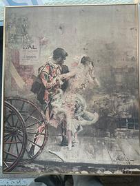 Quadro Arlecchino e Colombina 1978