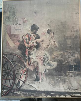 Quadro Arlecchino e Colombina 1978