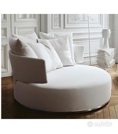 Divano girevole Amoneus in pelle-Antonio Citterio