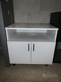 Mobiletto negozio casa commerciale 2 ante bianco