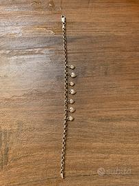 Braccialetto Argento 925 con 7 Cuoricini Pendenti