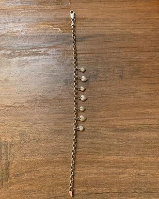 Braccialetto Argento 925 con 7 Cuoricini Pendenti