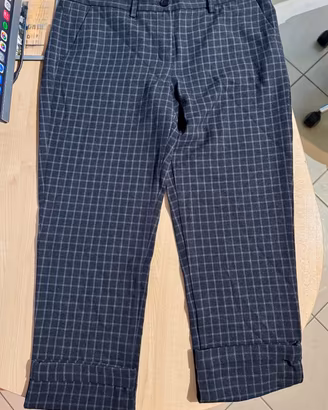 Pantaloni a quadri Benetton, nero, taglia 44