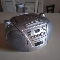 Stereo Portatile con Lettore CD,Cassette,Aux,USB