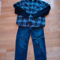 JEANS SISLEY E CAMICIA/FELPA BENETTON 