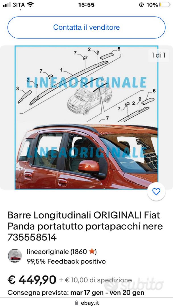 Staffe longitudinali panda nuova - Accessori Auto In vendita a Napoli