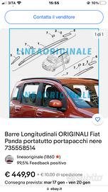 Staffe longitudinali panda nuova - Accessori Auto In vendita a Napoli