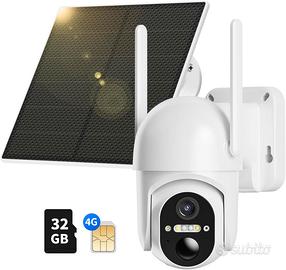 NUASI 4G LTE Telecamera con SIM e 32G SD Scheda, 2