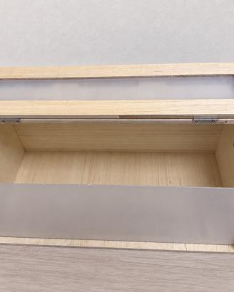 Gabbia in legno per criceti e roditori 60x30x30 cm
