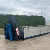 CONTAINER SCARRABILE USATO A PIANALE CON GRU