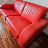 Divano Letto Due Posti Nicoletti in vera pelle