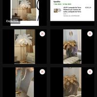 Lampada design vere piume struzzo