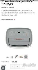 condizionatore portatile TCL 12.000 