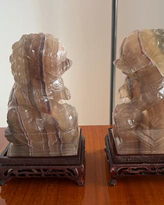 Statue chimere fluorite cinsei antiche