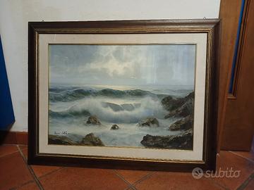 Mareggiata. Olio su tela di Remo Aldini