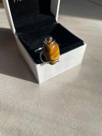 Anello con pietra occhio di tigre