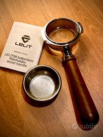 LELIT Portafiltro Manico Legno di Noce PLA580W