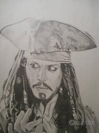 Disegno originale a matita "Capitan Jack Sparrow"