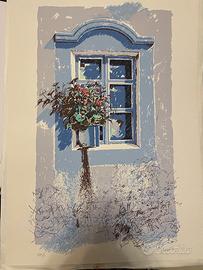 Disegno di finestra con fiori di Luciano Spessot